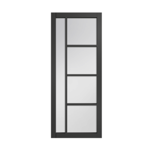 06 Prefinished Black Brixton Glazed Interior Door