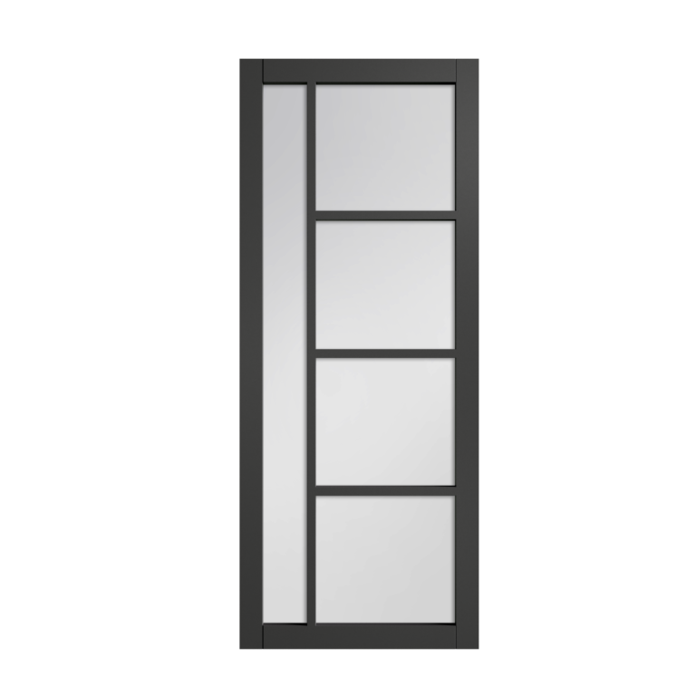 06 Prefinished Black Brixton Glazed Interior Door