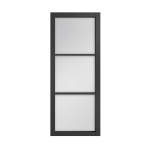 08 Prefinished Black Camden Glazed Interior Door