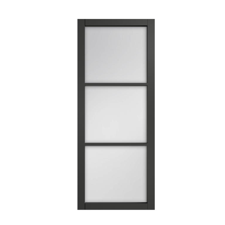 08 Prefinished Black Camden Glazed Interior Door