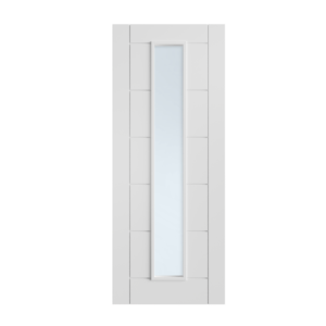 112 White Primed Seville 1L Glazed Interior Door