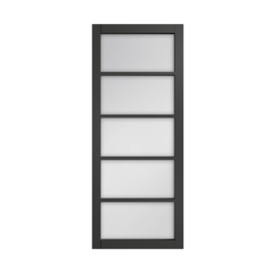 15 Prefinished Black Shoreditch Glazed Interior Door