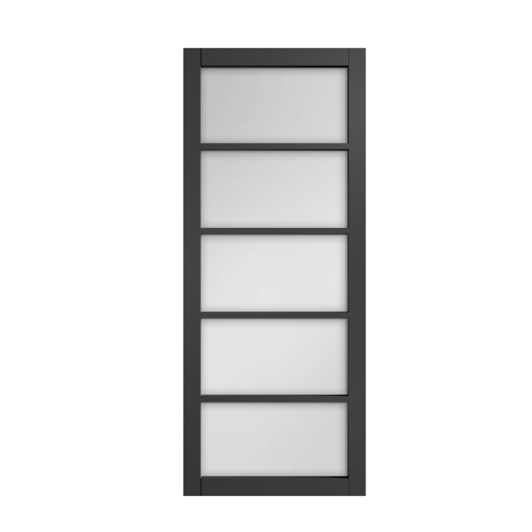 15 Prefinished Black Shoreditch Glazed Interior Door