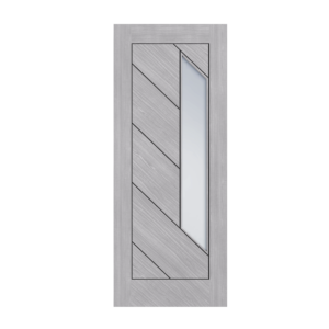 28 Prefinished Light Grey Ash Torino Glazed Interior Door