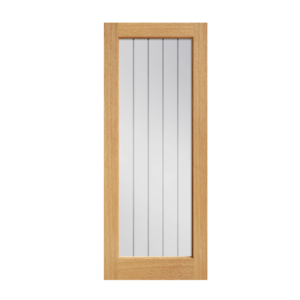 37 Prefinished Oak Ely 1L Full Glazed Interior Door