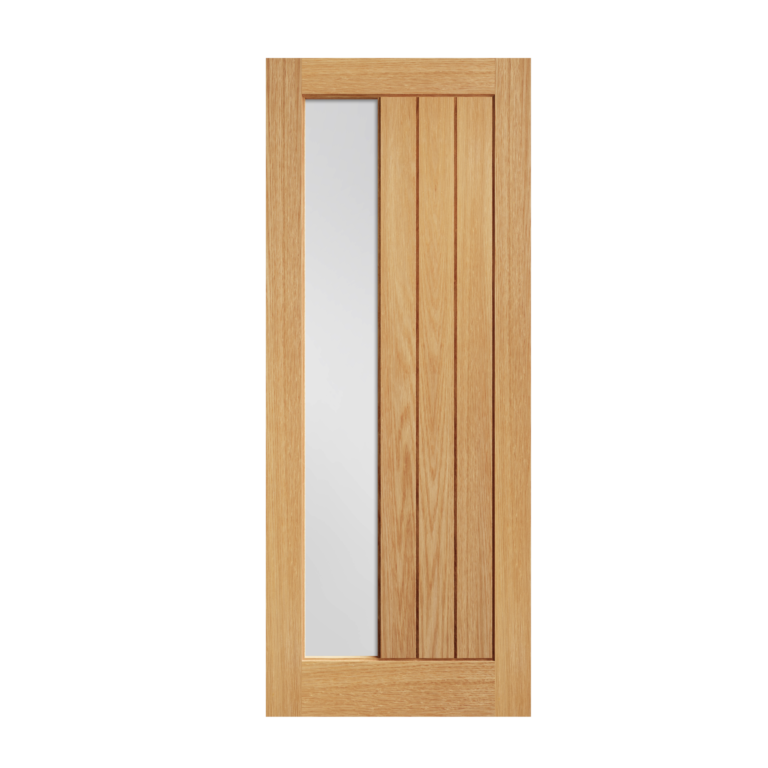 38 Prefinished Oak Ely 1SL Glazed Interior Door