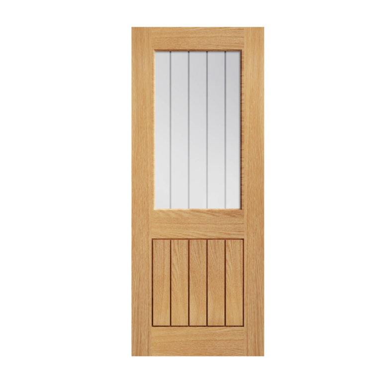 39 Prefinished Oak Ely 2 Panel Glazed Interior Door