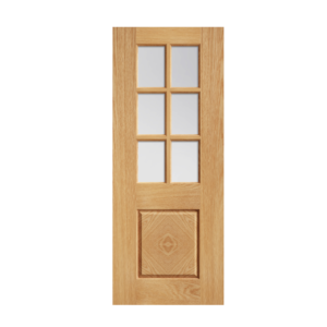 43 Prefinished Oak Kensington Glazed Interior Door