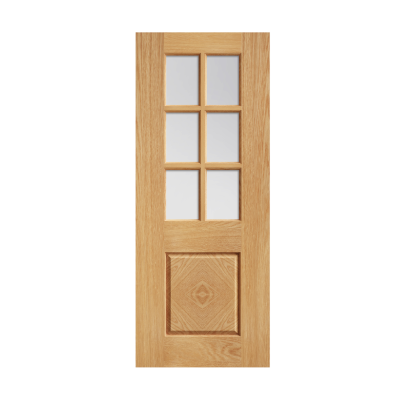 43 Prefinished Oak Kensington Glazed Interior Door