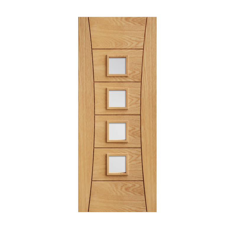 47 Prefinished Oak Pamplona Glazed Interior Door