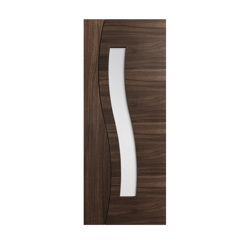 63 Prefinished Walnut Cadiz Glazed Interior Door