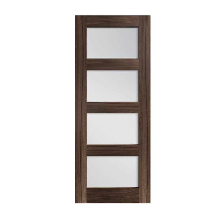 65 Prefinished Walnut Coventry Glazed Interior Door