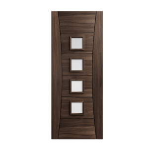70 Prefinished Walnut Pamplona Glazed Interior Door