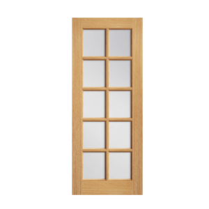 75 Unfinished Oak Bristol Glazed Interior Door