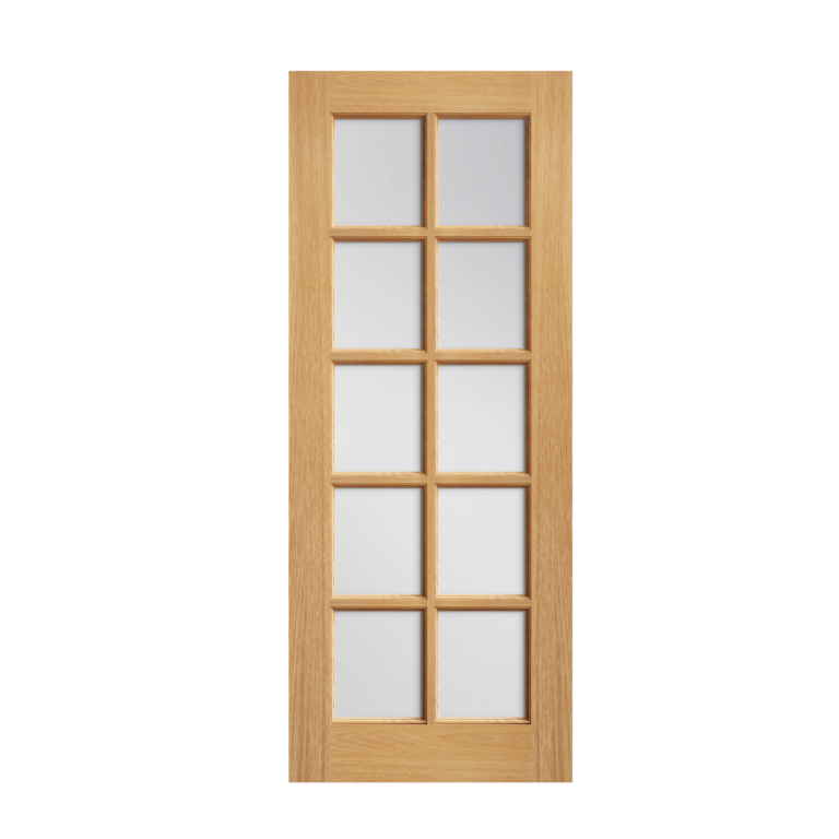 75 Unfinished Oak Bristol Glazed Interior Door