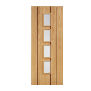 87 Unfinshed Oak Galway Glazed Interior Door