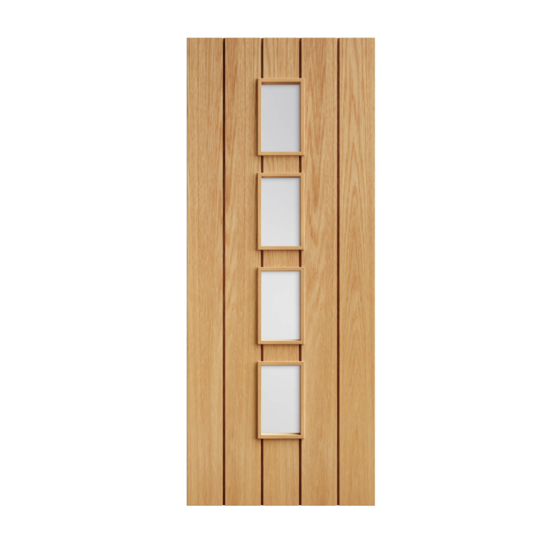 87 Unfinshed Oak Galway Glazed Interior Door