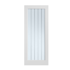 97 White Primed Ely 1L Full Glazed Interior Door