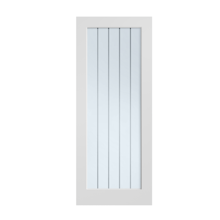 97 White Primed Ely 1L Full Glazed Interior Door