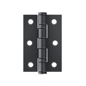 Steel Hinges Pair Square Black Finish
